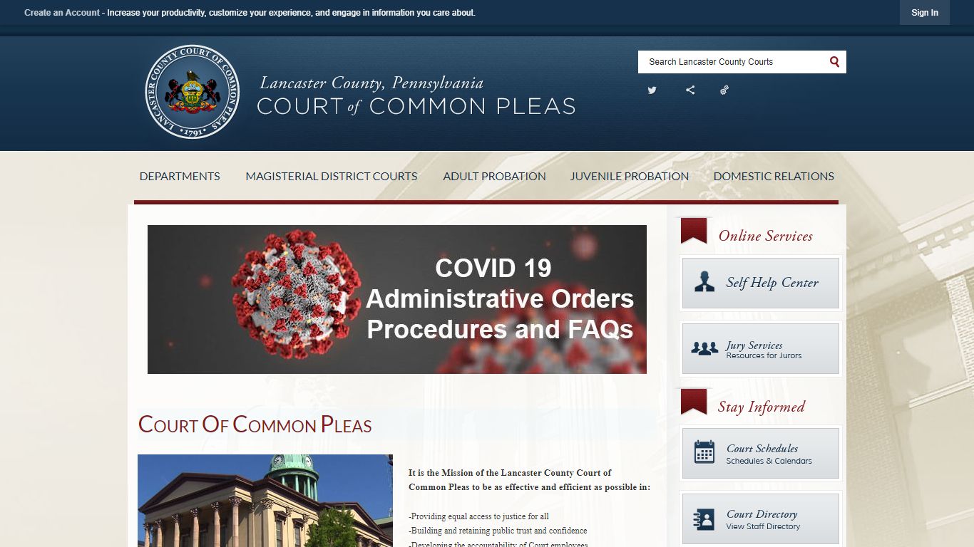 Lancaster County Courts, PA - Official Website | Official Website