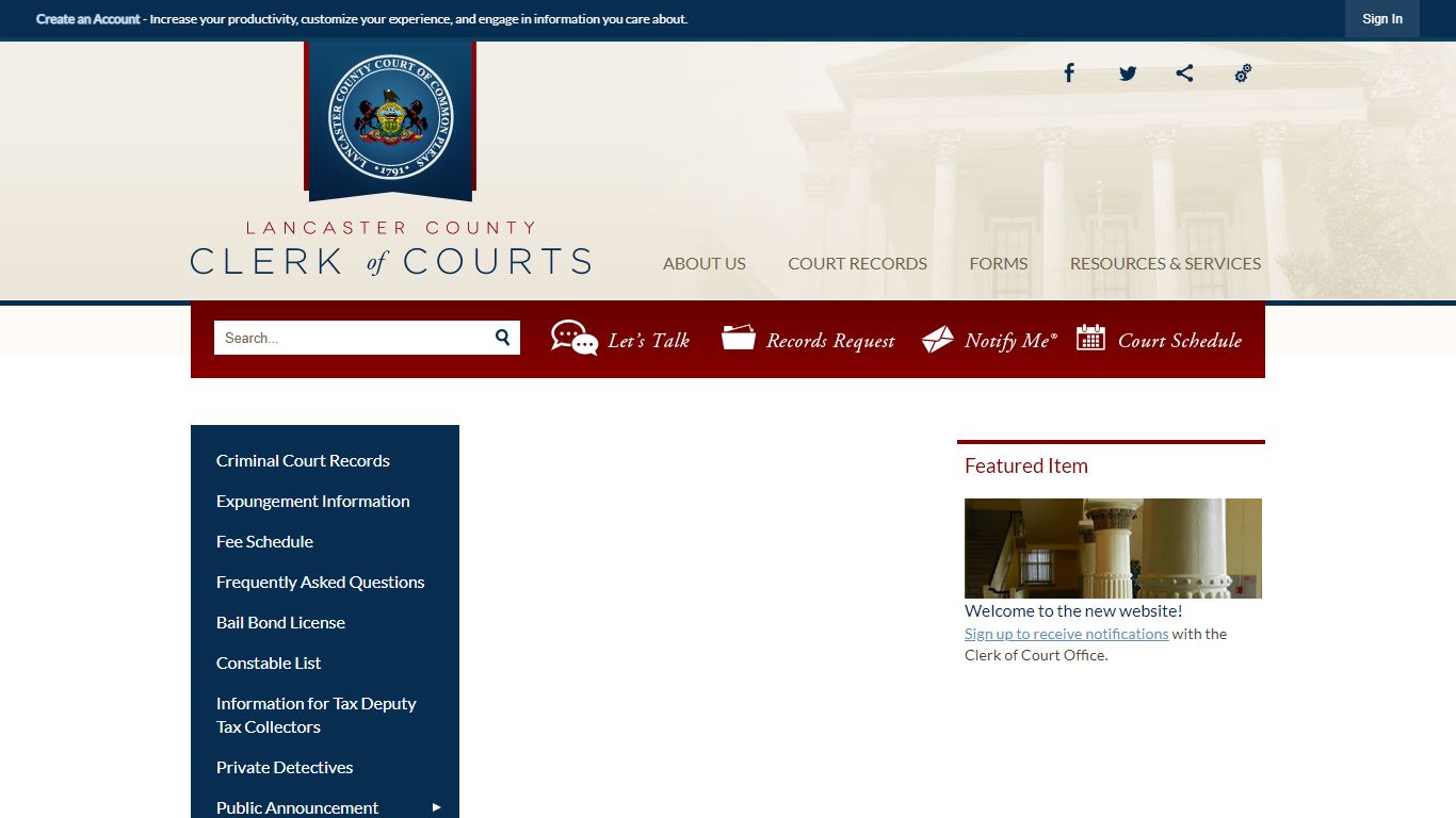 Lancaster County Clerk of Courts, PA | Official Website