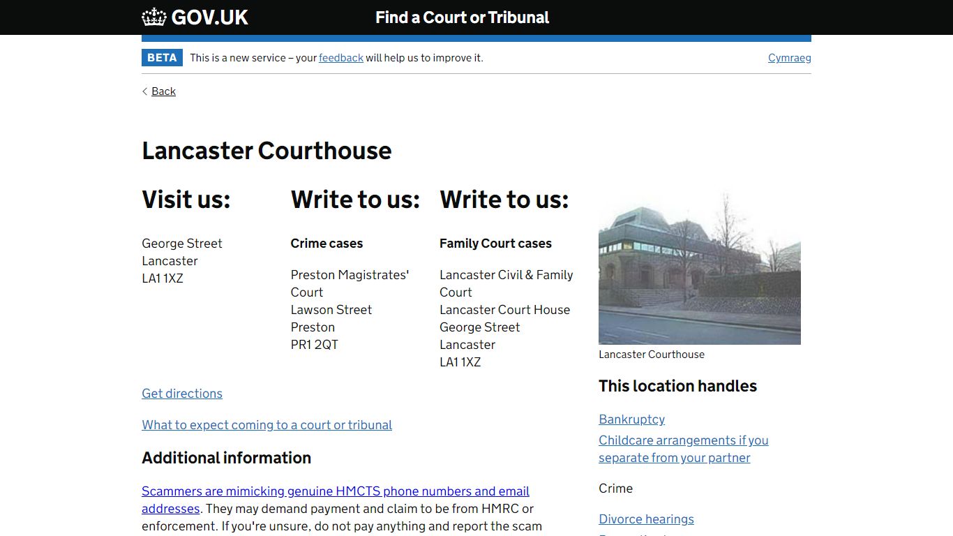 Lancaster Courthouse - Find a Court or Tribunal - GOV.UK